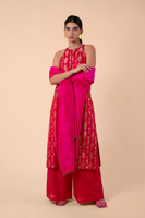 Handwoven Pink Silk kurta