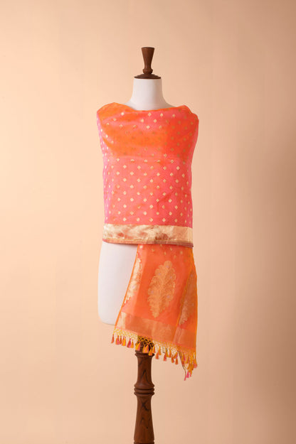 Handwoven Orange Dupatta Gift Box