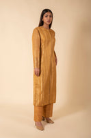 Handwoven Mustard Silk Kurta