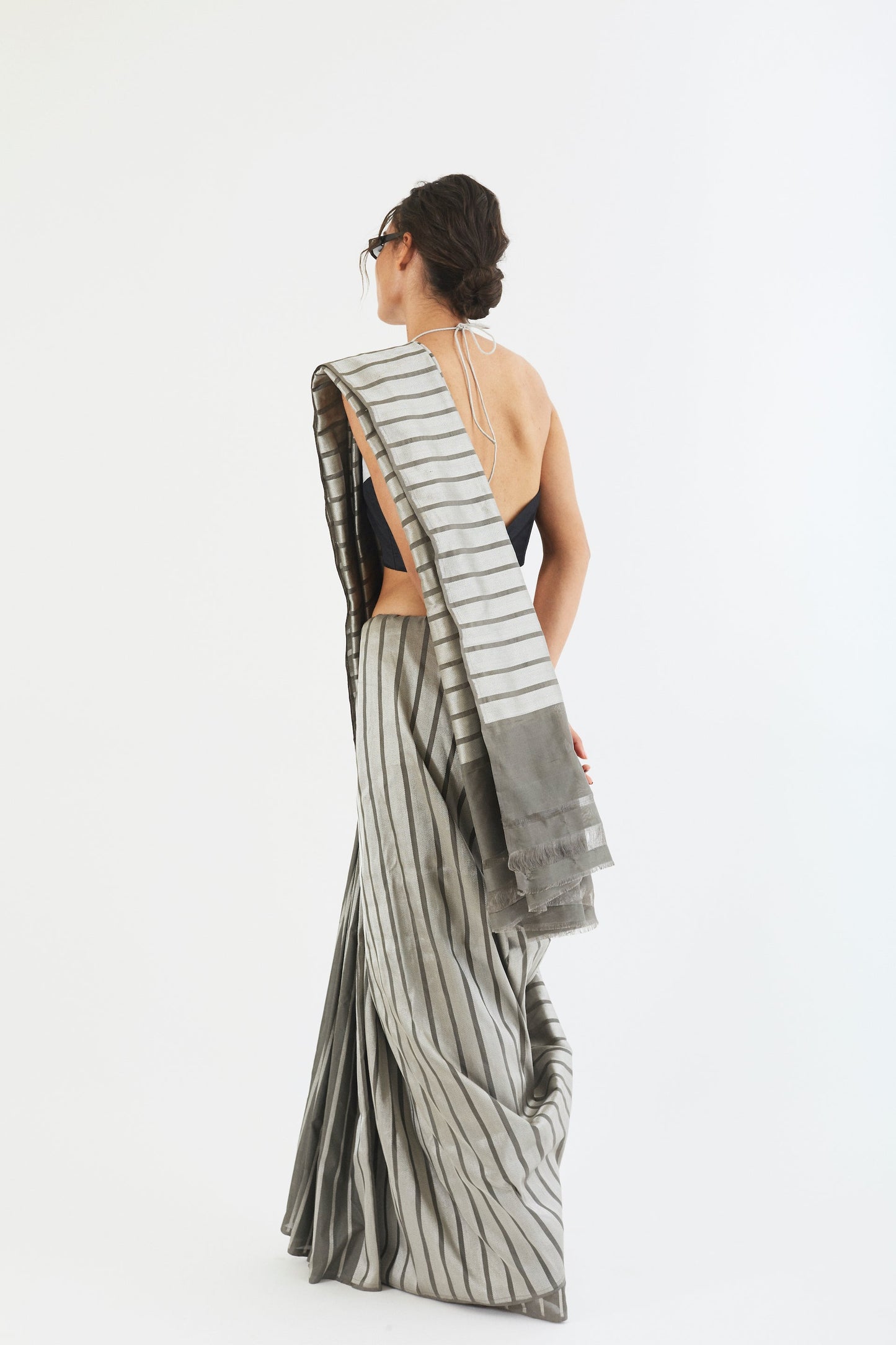 Silver Lining Full Striped Sari