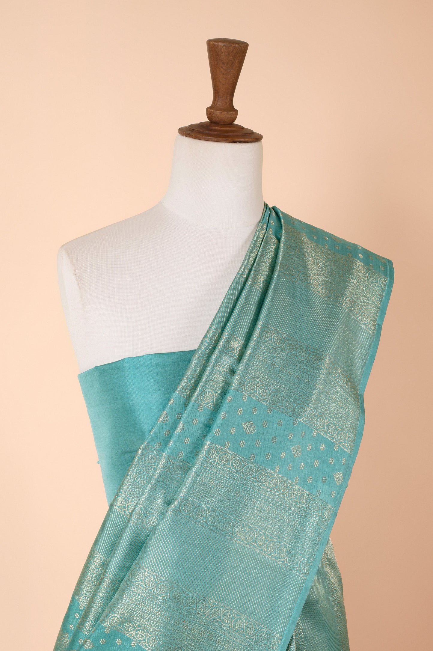 Handwoven Blue Kanjivaram Silk Sari