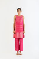 Rethink Pink Zero Neck Kurta Set