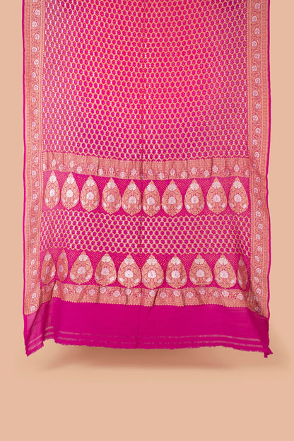 Handwoven Purple Bandhani Sari