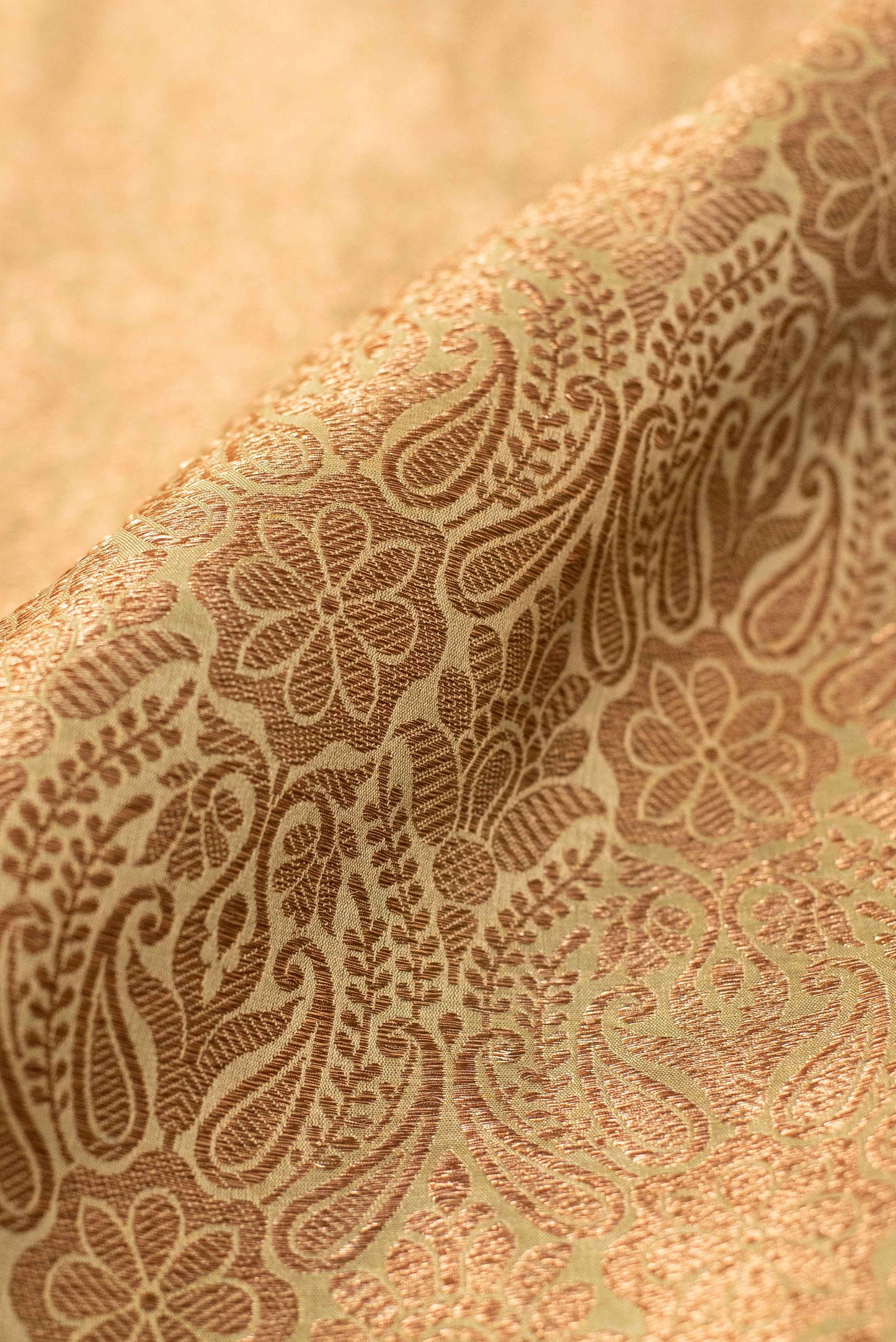 Handwoven Green Silk Blouse Fabric