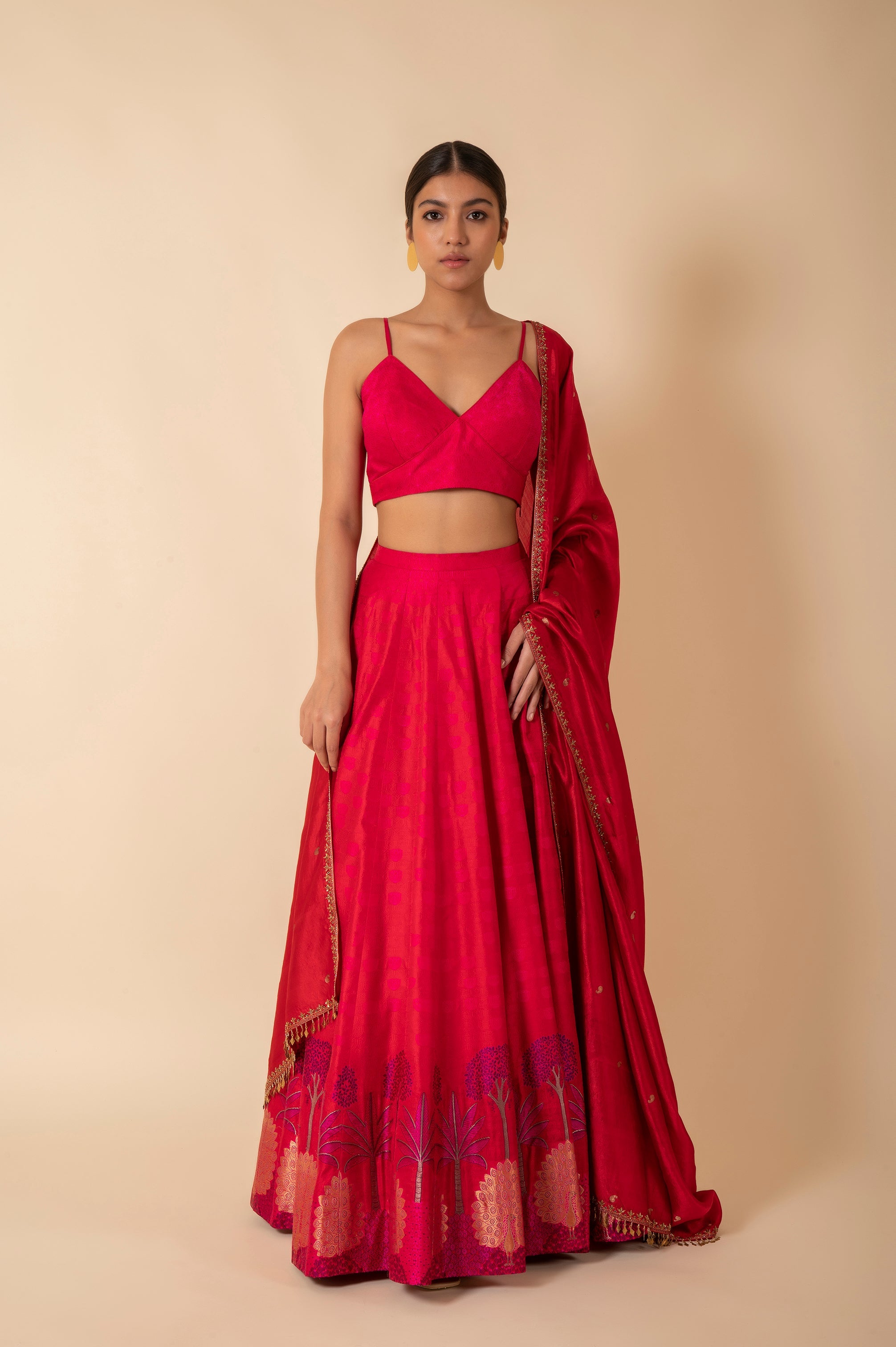 Plain Lehengas - Buy Plain Lehengas Online | Ekaya Banaras