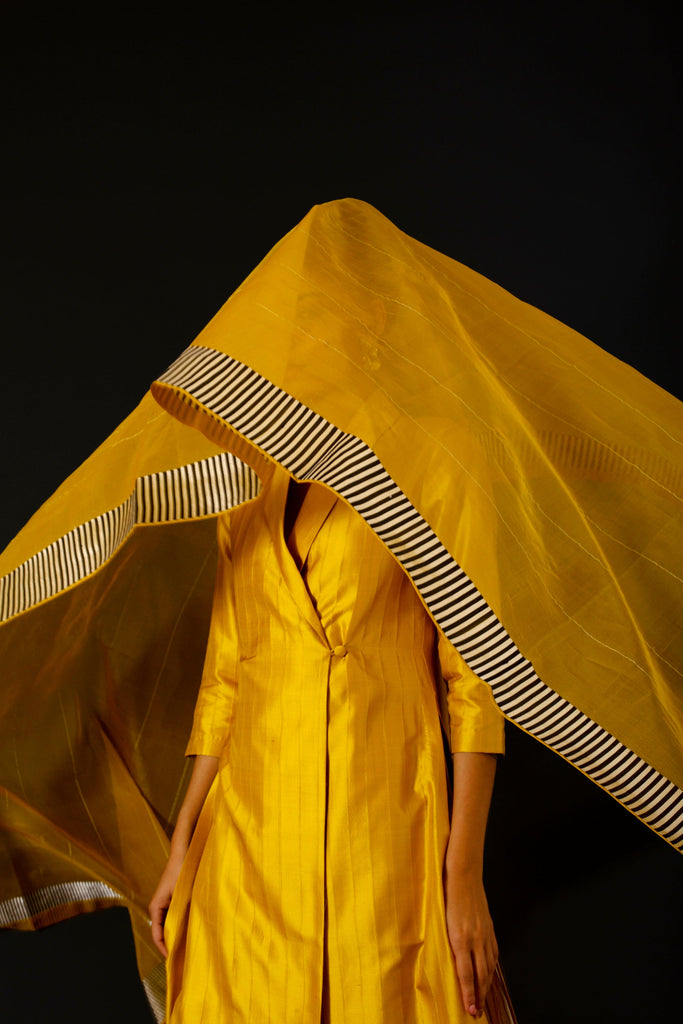 Midnight Sun Shawl Collar Kurta Set