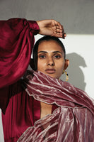 Boysenberry Striped Saree