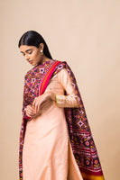Handwoven Maroon Patola Dupatta