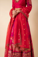 Handwoven Pink Silk Lehenga