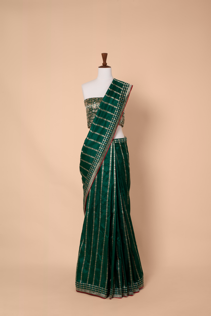 Handwoven Green Silk Saree