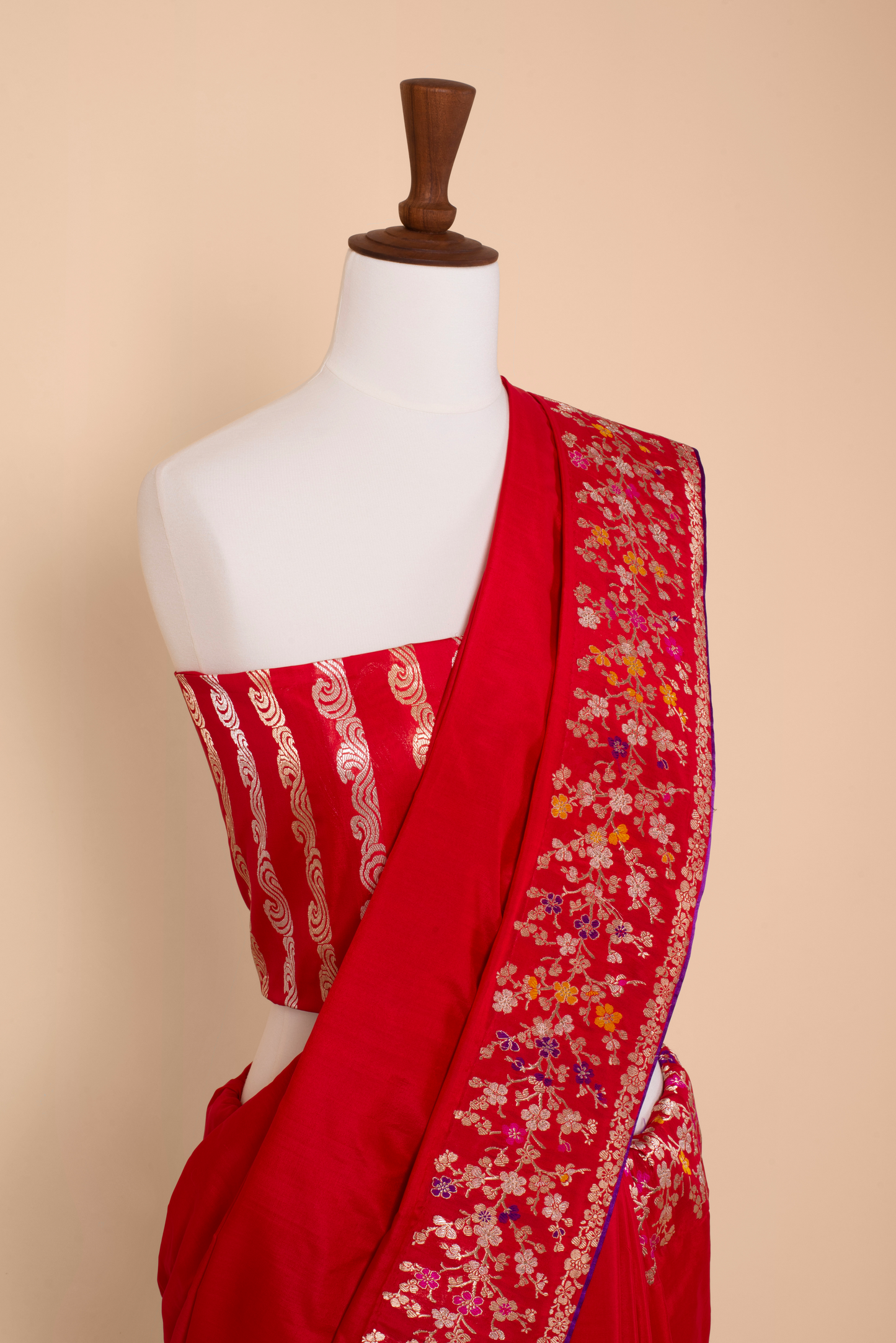 Handwoven Red Silk Saree
