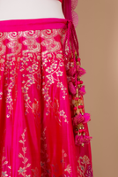 Handwoven Pink Silk Lehenga