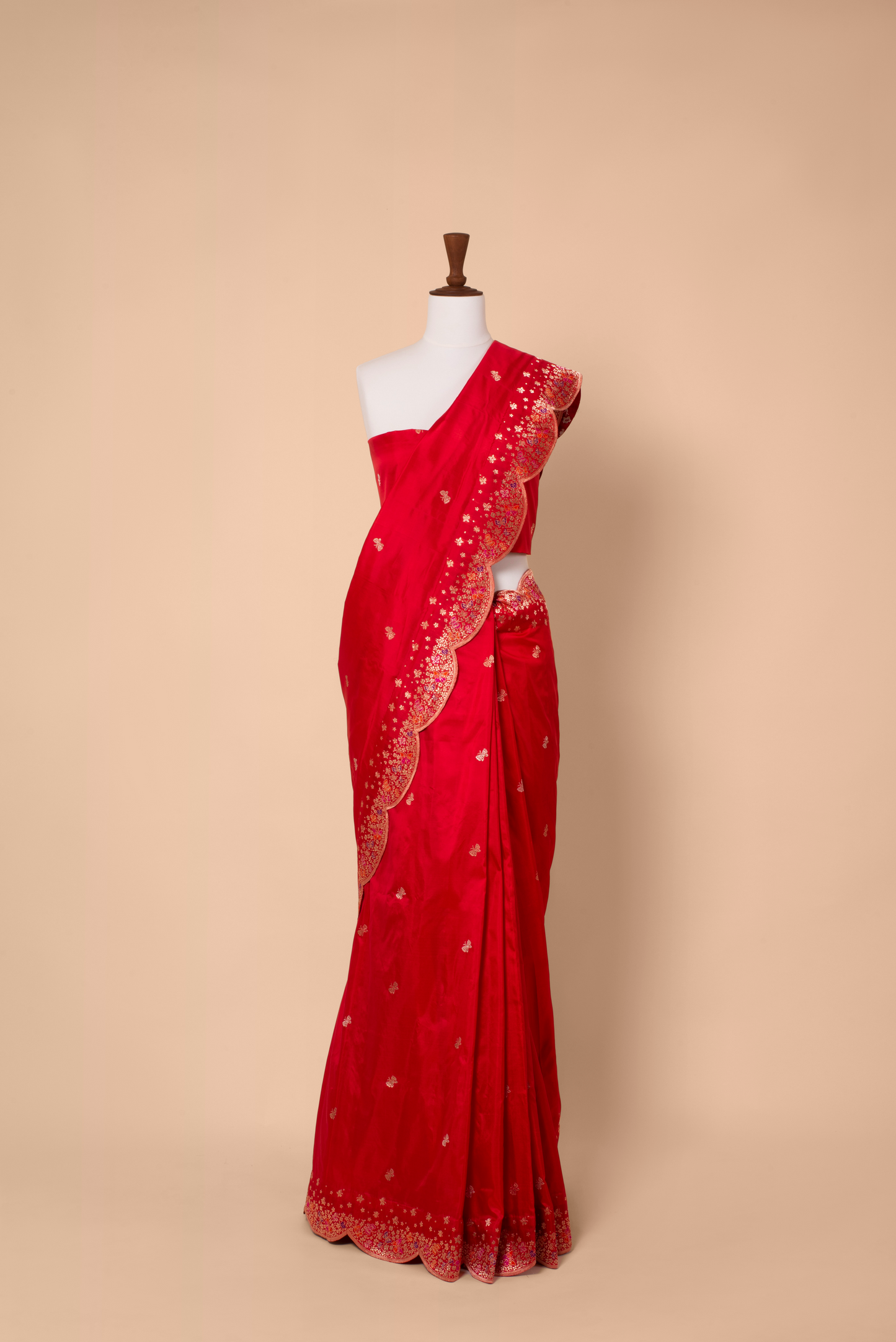 Handwoven Red Silk Sari