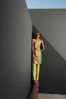 Chartreuse Green Long Top & Pants