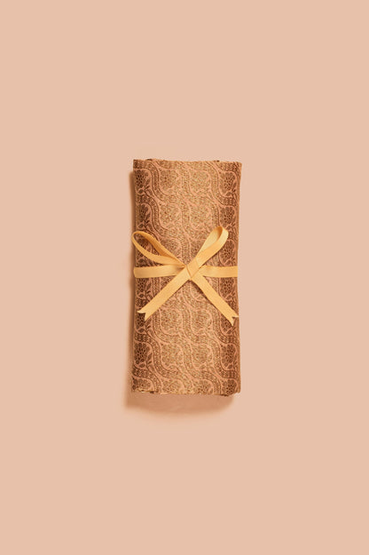 Handwoven Peach Silk Fabric