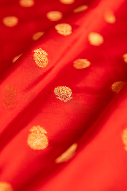 Handwoven Red Silk Fabric