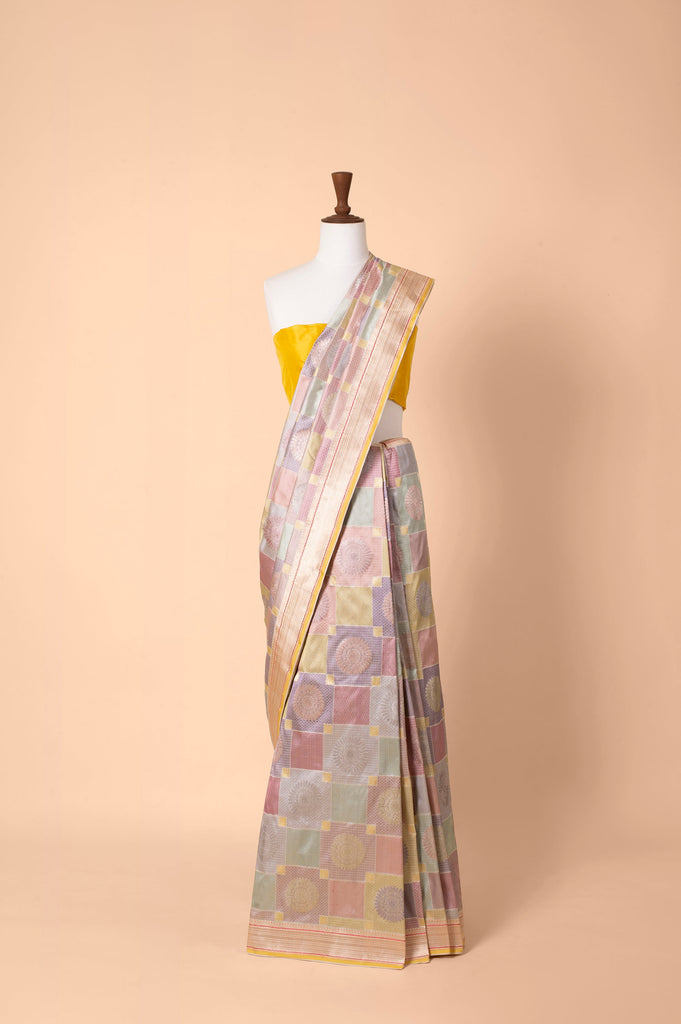 Handwoven Multicolor Silk Sari