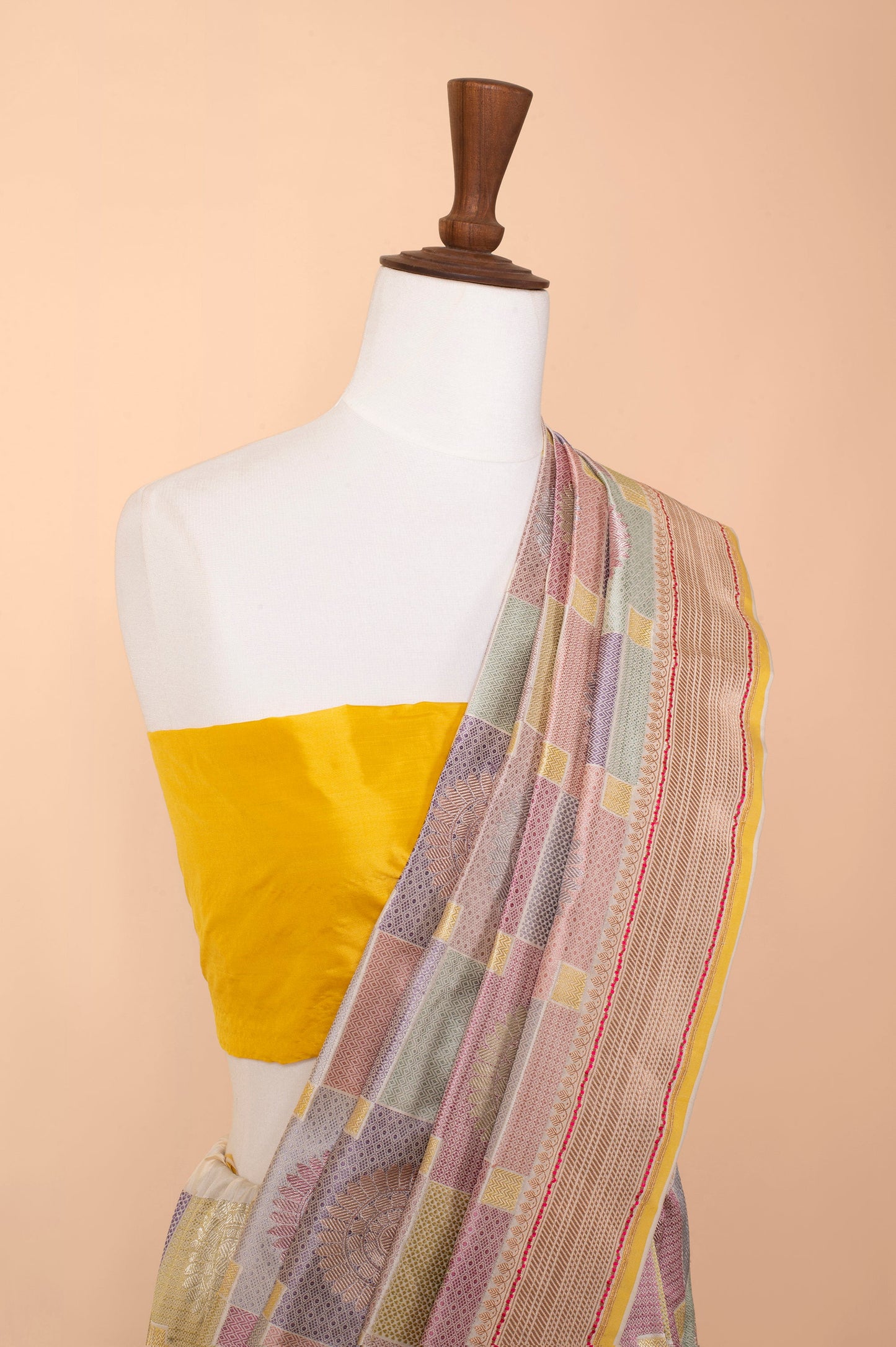 Handwoven Multicolor Silk Sari