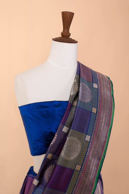 Handwoven Blue Silk Sari