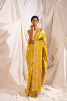 Handwoven Mustard Silk Sari