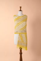 Handwoven Yellow Georgette Dupatta