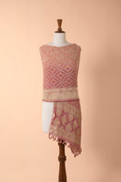 Handwoven Pink Bandhani Dupatta