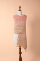 Handwoven Pink Bandhani Dupatta