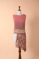 Handwoven Pink Bandhani Dupatta