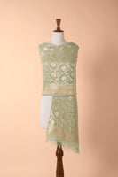 Handwoven Green Georgette Dupatta