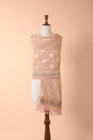 Handwoven Pink Georgette Dupatta