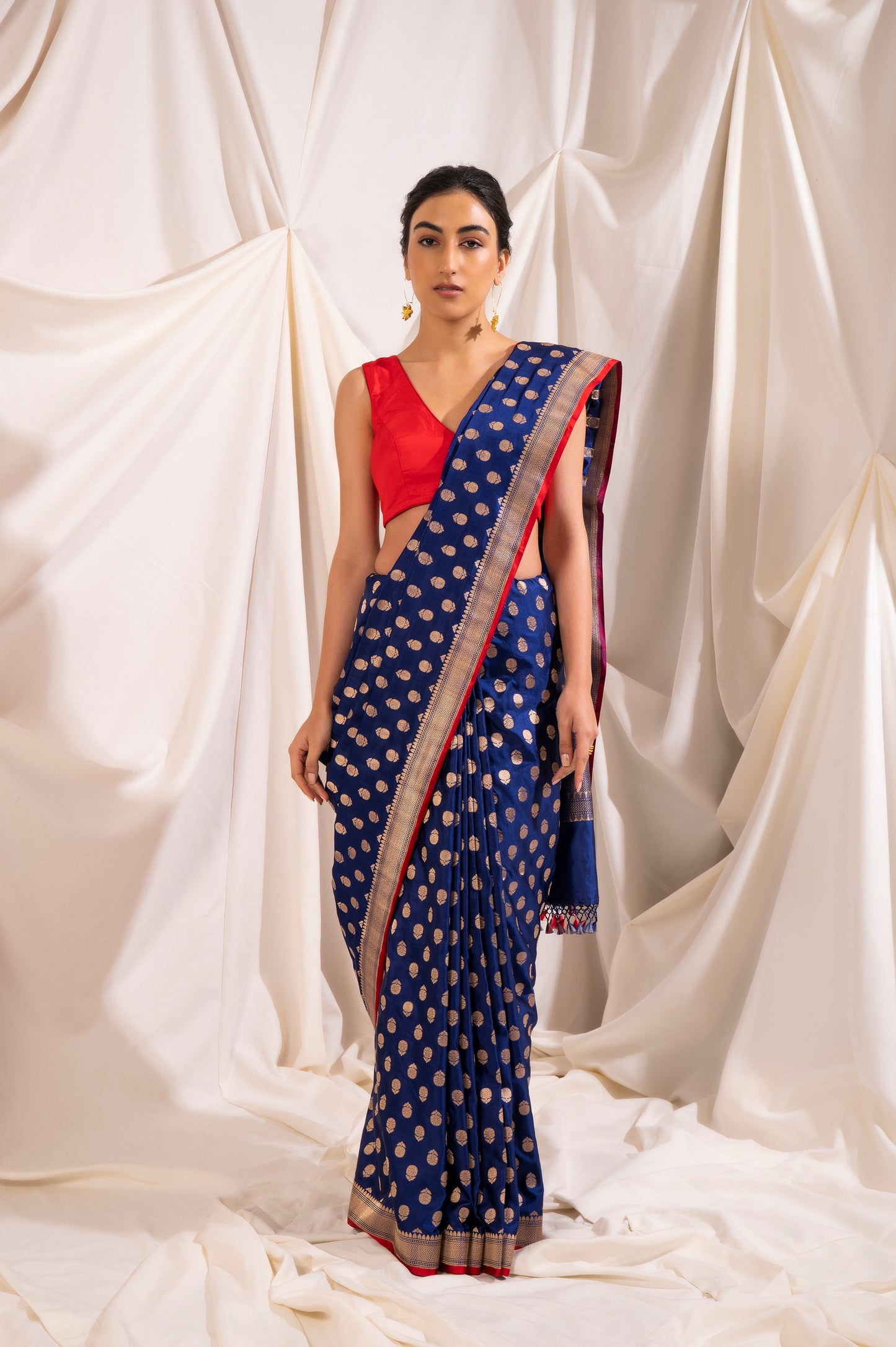 Handwoven Blue Silk Saree