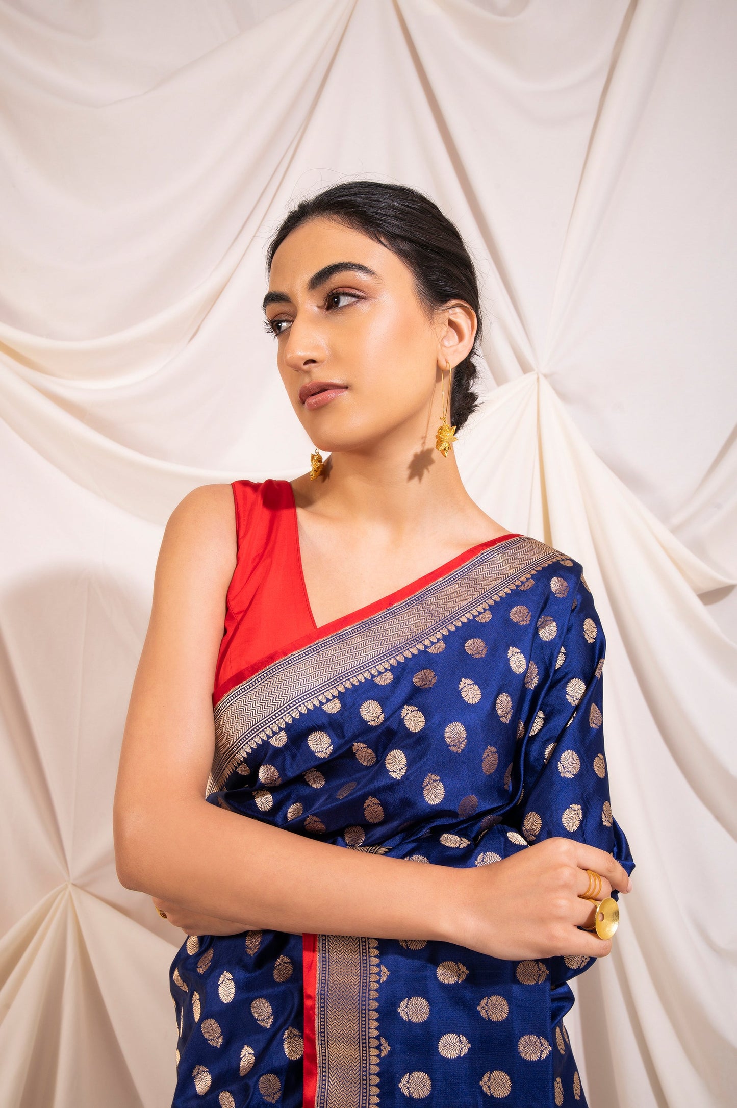 Handwoven Blue Silk Saree