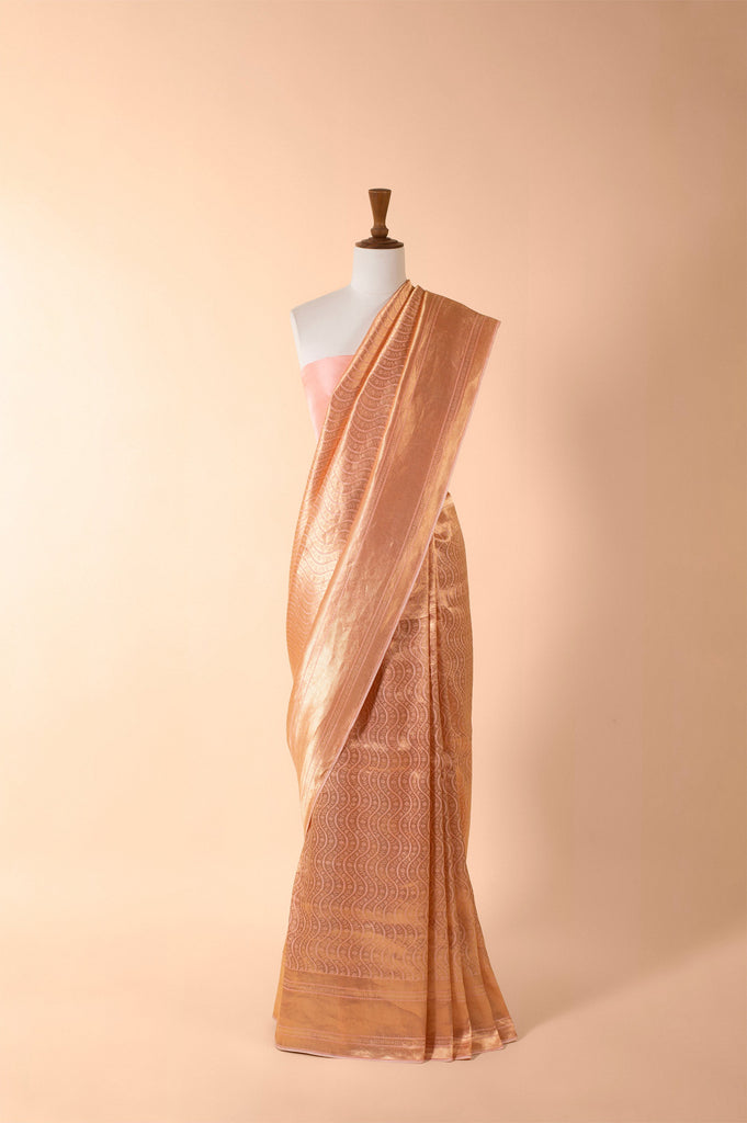 Handwoven Pink Silk Sari