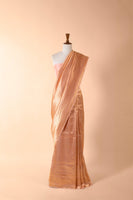 Handwoven Pink Silk Sari