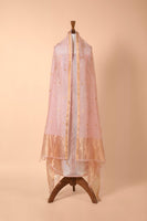 Handwoven Pink Chanderi Suit Piece