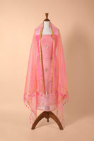 Handwoven Pink Linen Suit Piece