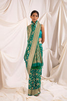 Handwoven Green Silk Sari