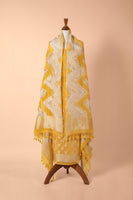 Handwoven Yellow Georgette Suit Piece