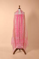 Handwoven Pink Chanderi Suit Piece