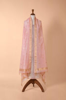 Handwoven Pink Chanderi Suit Piece