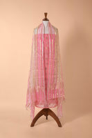 Handwoven Pink Chanderi Suit Piece
