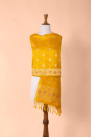 Handwoven Yellow Silk Dupatta