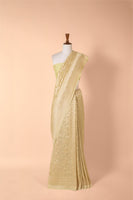 Handwoven Green Georgette Sari