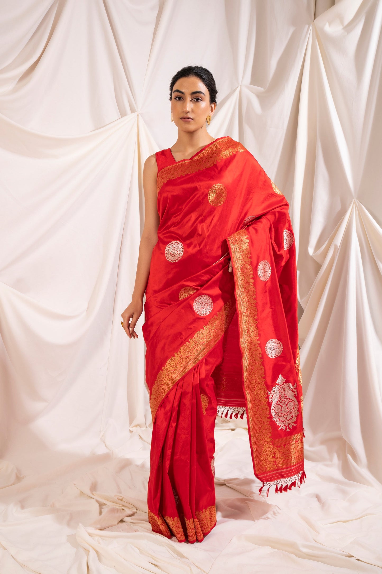 Handwoven Red Silk Saree