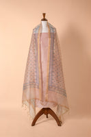 Handwoven Pink Chanderi Suit Piece