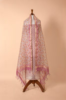 Handwoven Pink Chanderi Suit Piece