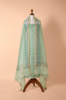 Handwoven Green Chanderi Suit Piece
