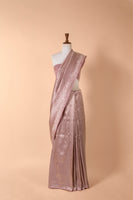 Handwoven Mauve Silk Sari