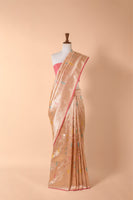 Handwoven Pink Silk Sari
