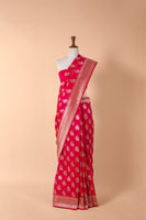 Handwoven Pink Silk Sari